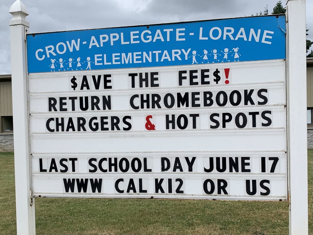 $ave the  fee$!! Turn in your borrowed hot spots, Chromebooks, and chargers.